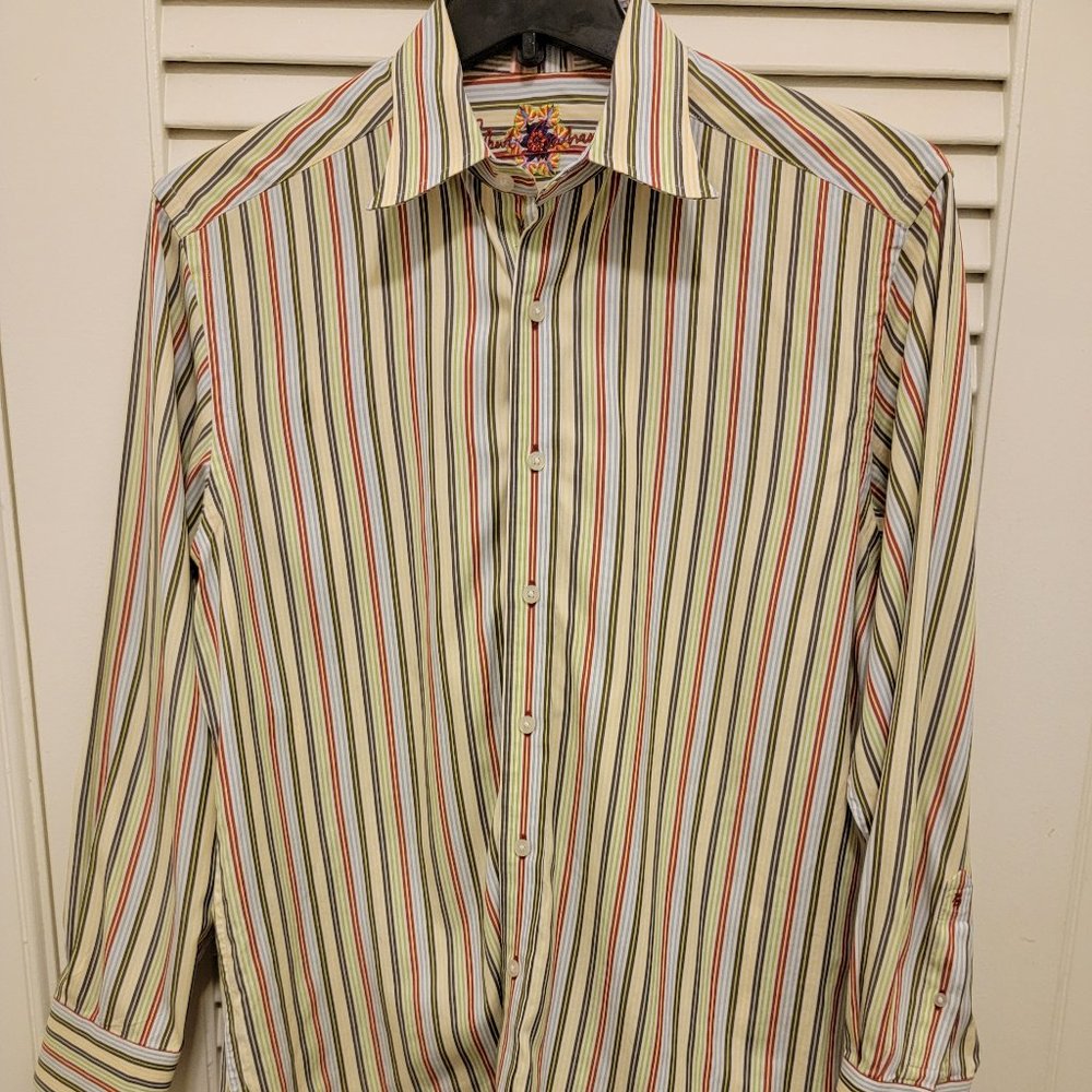 Robert Graham Men's Medium Button Down Striped Shirt
